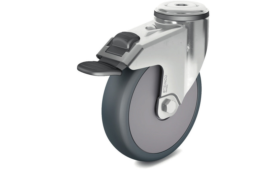  Stainless steel castor with total lock