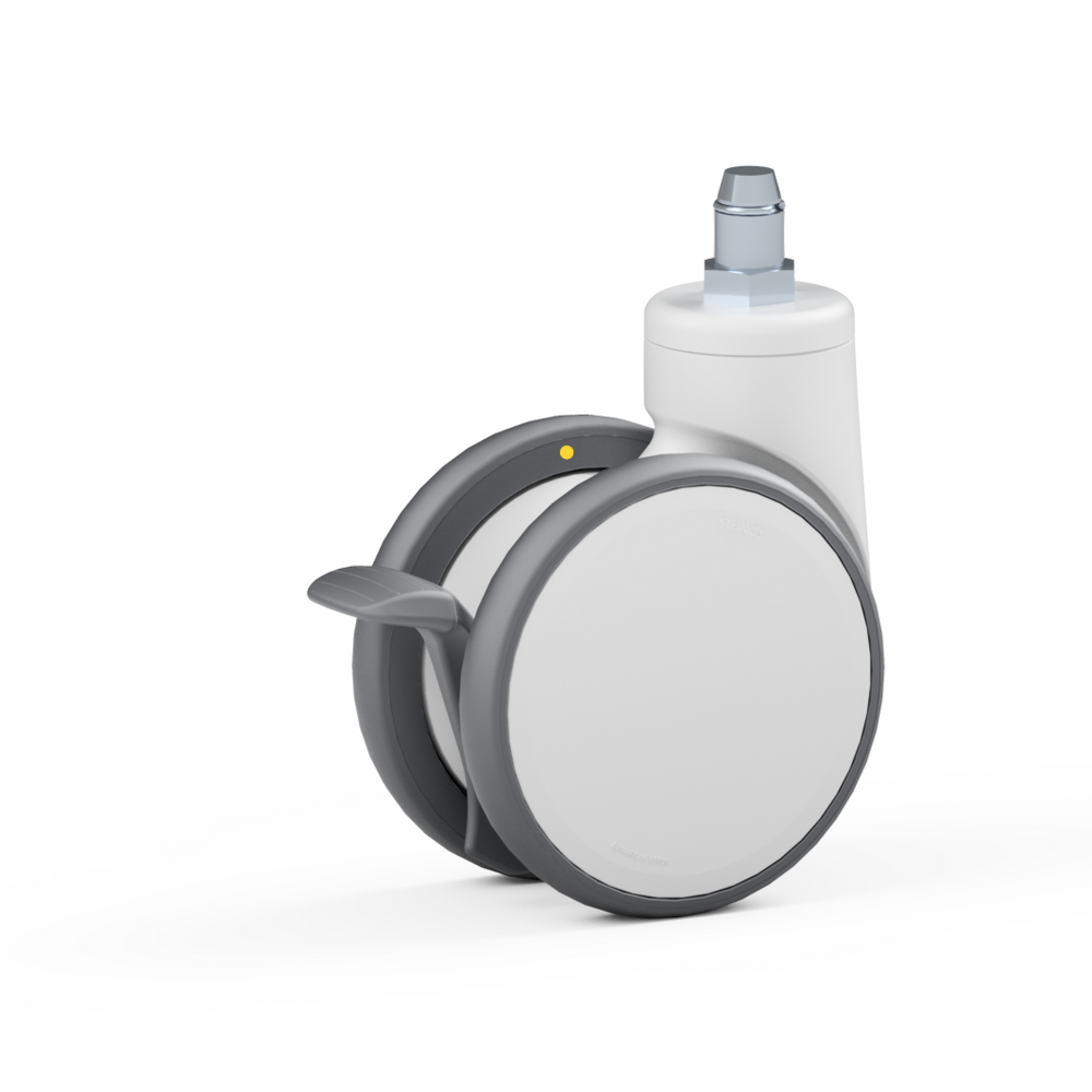 4.SK60.FQJ0, Double swivel castor, ∅ 150 mm, Ball bearing, TPU, Stem with friction ring