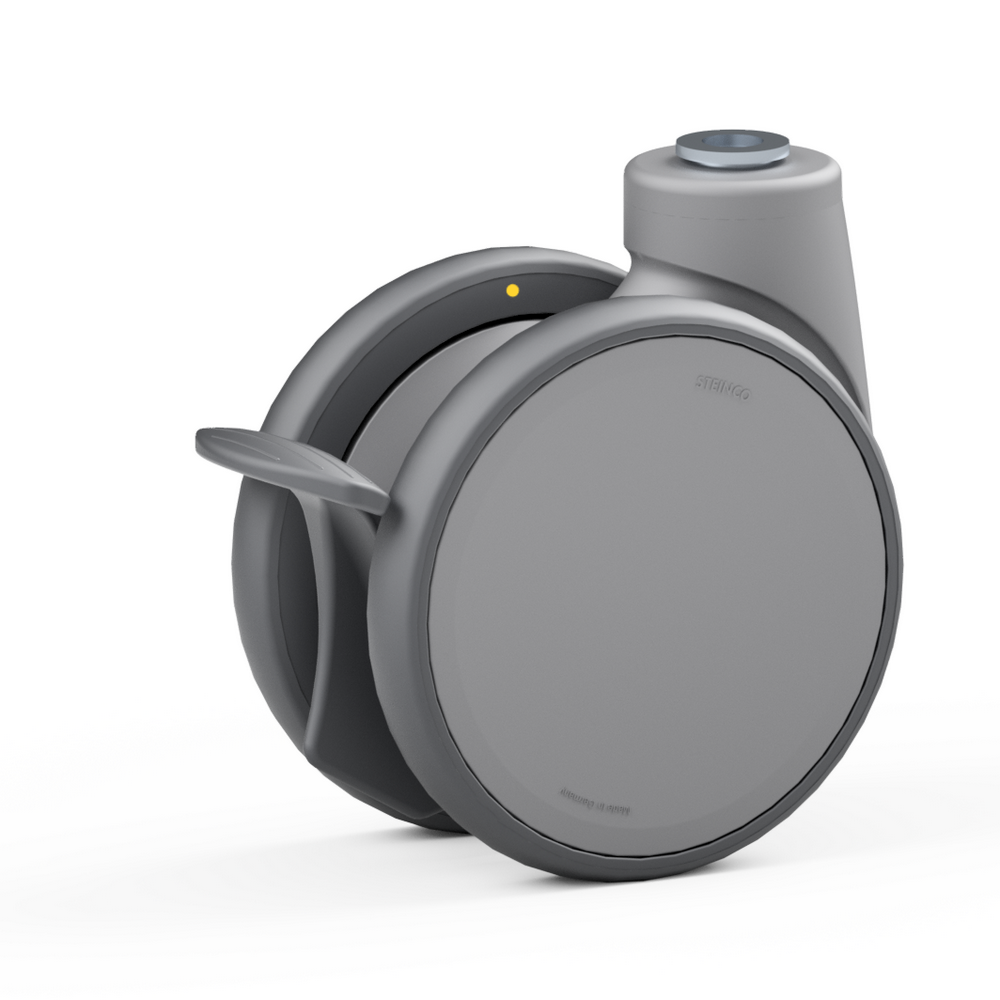 4.YSR0.FPC0, Double swivel castor, ∅ 125 mm, Ball bearing, TPU, Bolt hole
