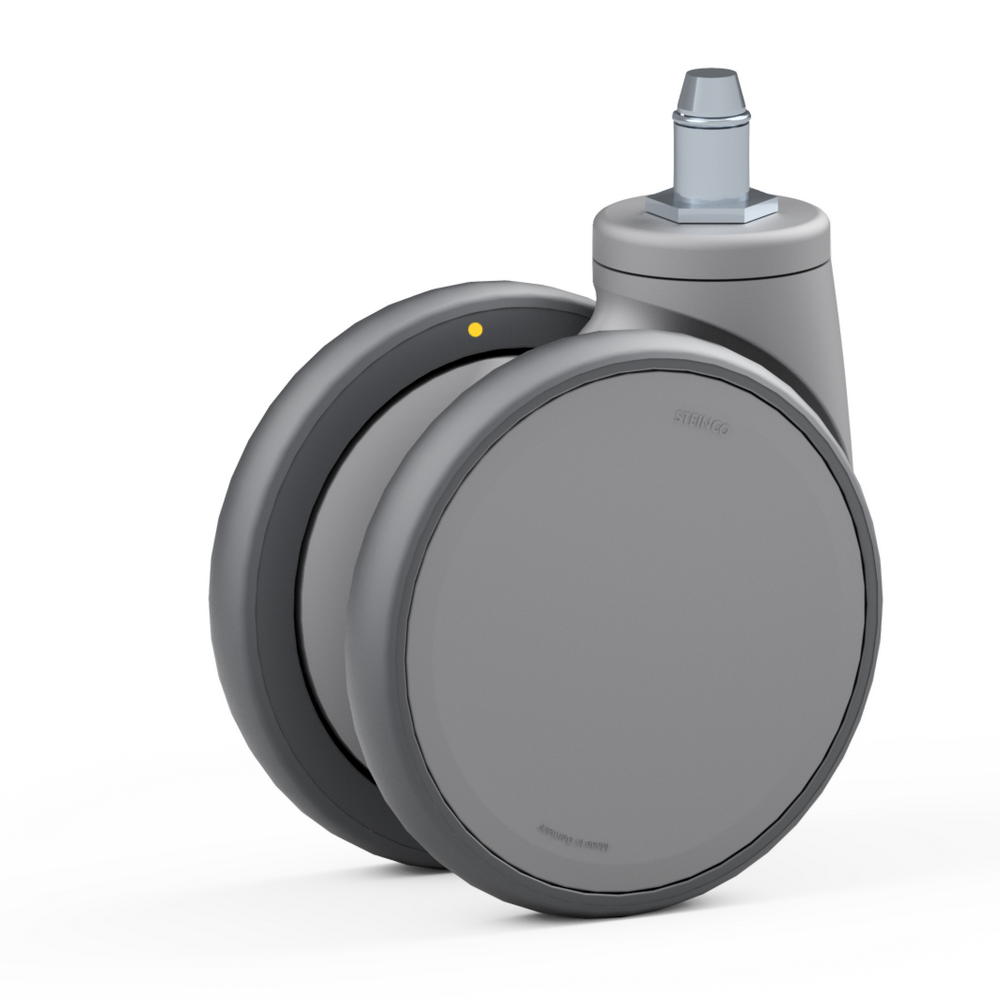 3.SF60.FQJ0, Double swivel castor, ∅ 150 mm, Ball bearing, TPU, Stem with friction ring