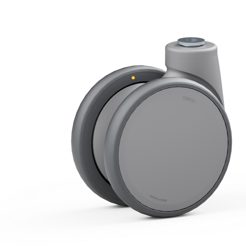 3.YRR0.FPC0, Double swivel castor, ∅ 125 mm, Ball bearing, TPU, Bolt hole