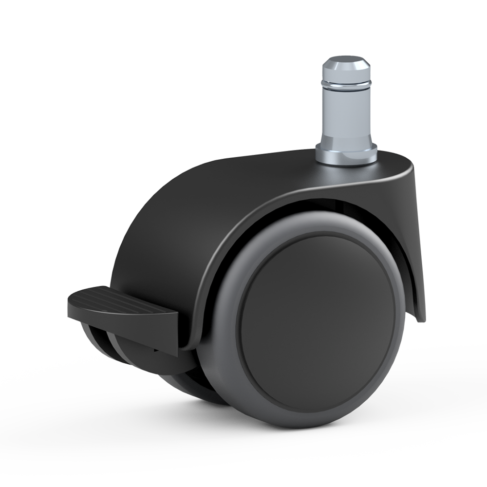 WH200V, Double swivel castor, ∅ 50 mm, Plain bearing, Polypropylene, Stem with friction ring