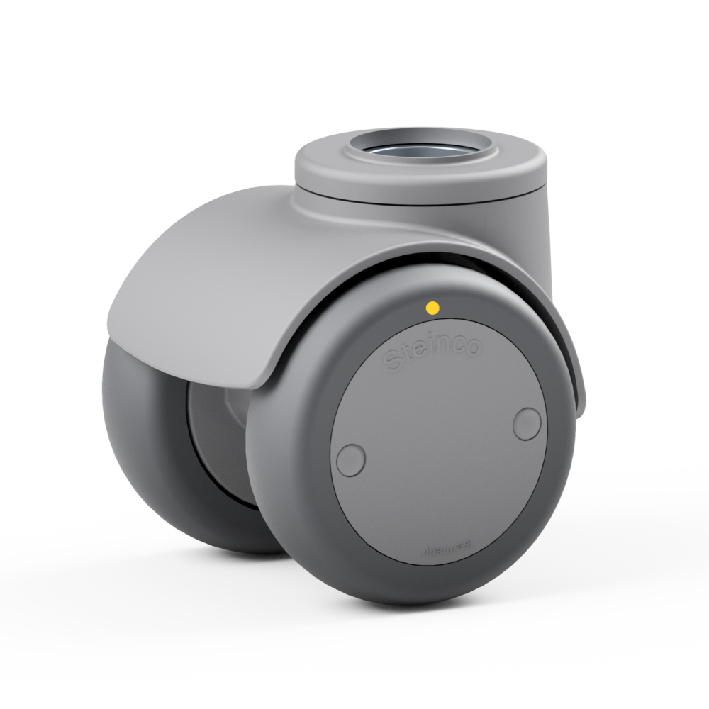 3.YZW0.PBB0, Double swivel castor, ∅ 100 mm, Ball bearing, TPU, Bolt hole