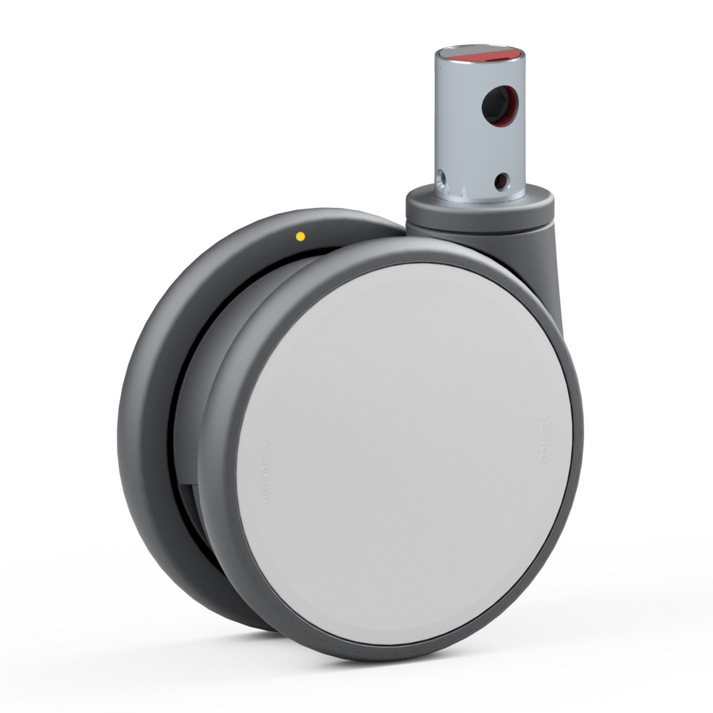 4.Y6H0.FQD0, Double swivel castor, ∅ 150 mm, Ball bearing, TPU, Stem for central locking